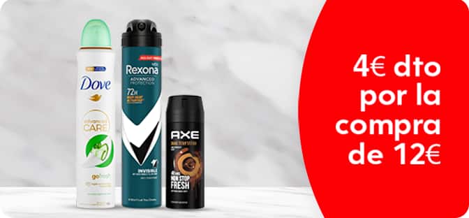 Promociones Rexona, Axe y Dove en Dia.es